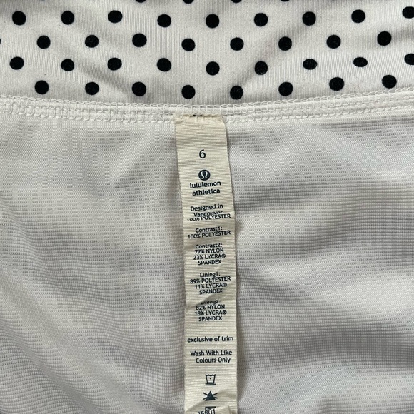 {Lululemon} Run: Speed Short in Twin Stripe Black / Mod Dot Printed Black - 6 - Picture 11 of 11